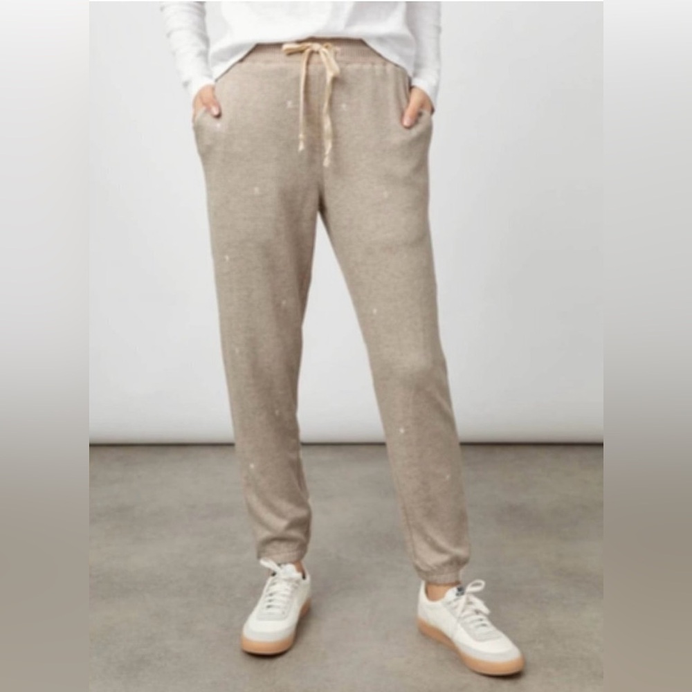 Rails Kingston Heather brown embroidered stars sweatpants Joggers, size S gym
